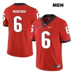 Men's Georgia Bulldogs NCAA #6 Kenny McIntosh Nike Stitched Red Legend Authentic College Football Jersey ZRL4054JN
